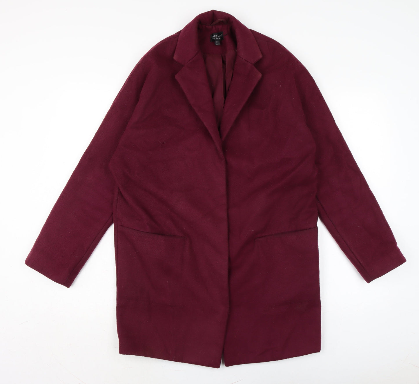 Womens UK Size 10 Topshop Purple Overcoat