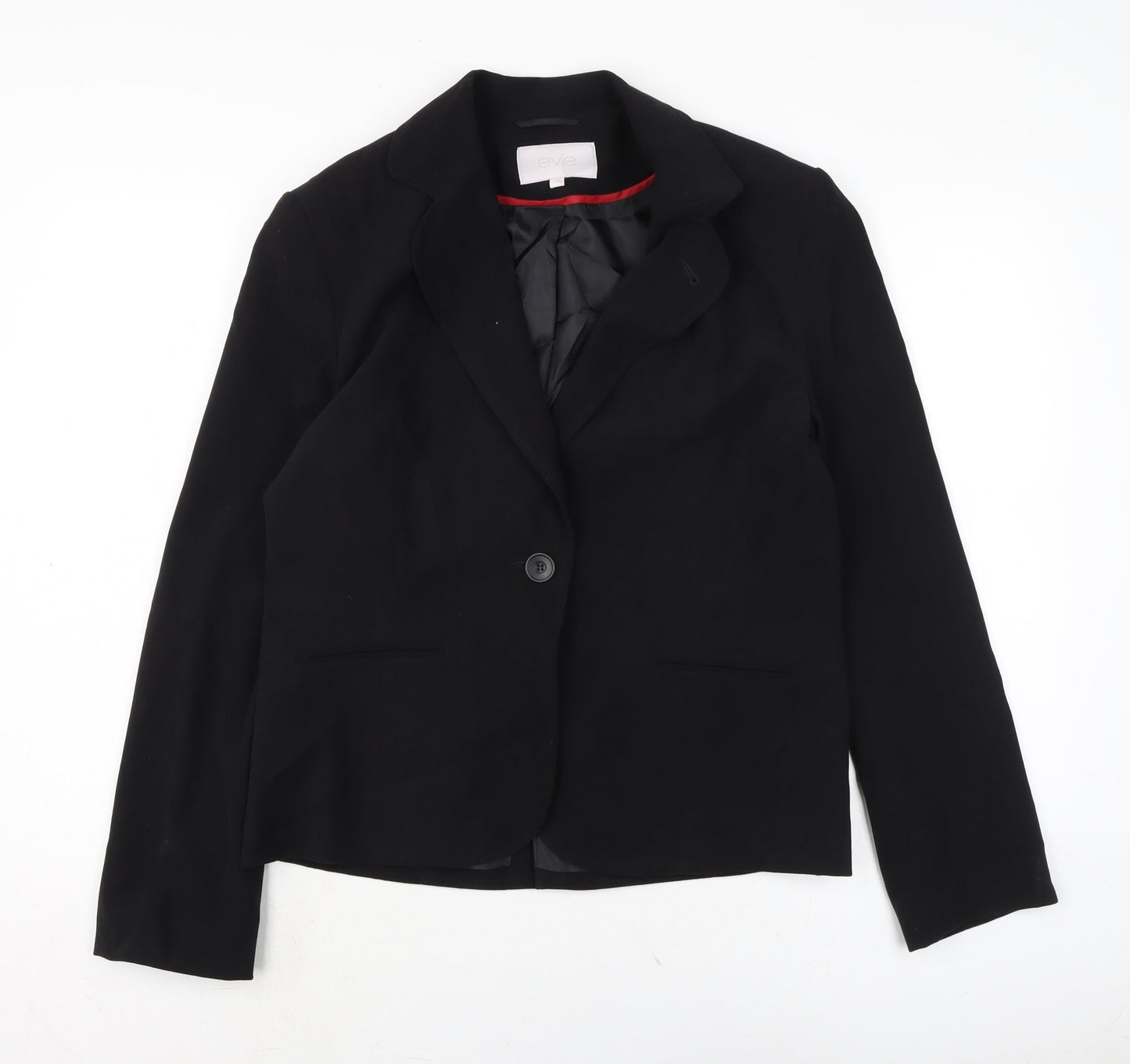 Evil Womens Black Jacket Size 16 Button