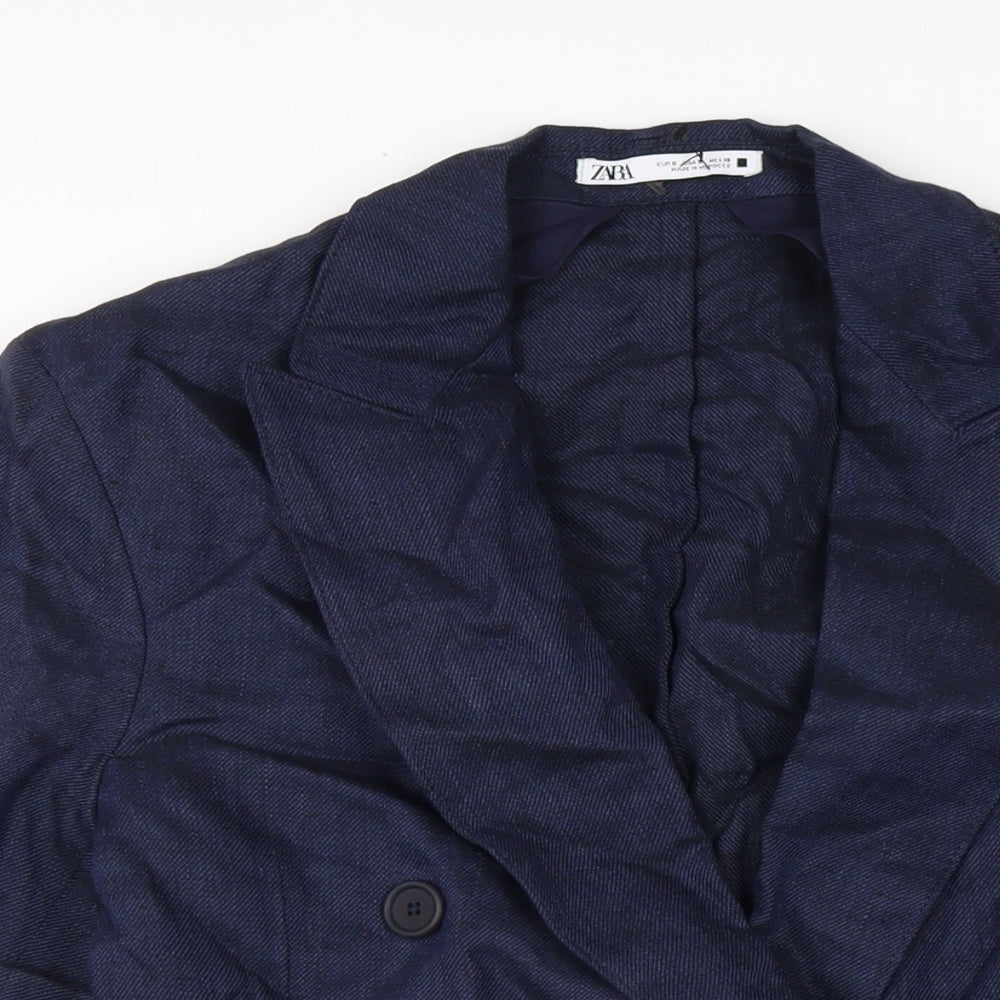Womens UK Size S Zara Blue Jacket