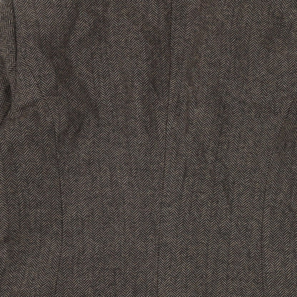 Brand and care label for La radoute women’s brown jacket, size UK 12, button
