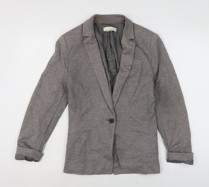 H&M Womens Grey Jacket Size 8 Button