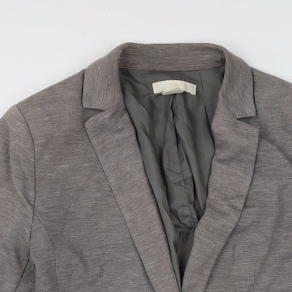 H&M Womens Grey Jacket Size 8 Button