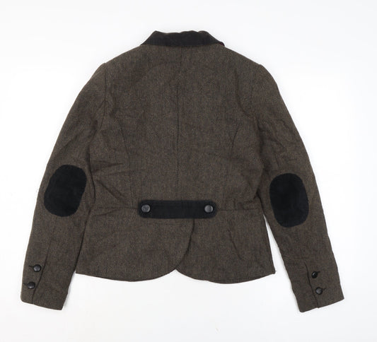 Debenhams Womens Brown Jacket Size 12 Button