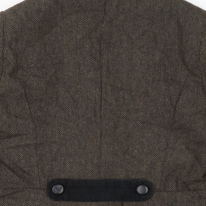Debenhams Womens Brown Jacket Size 12 Button