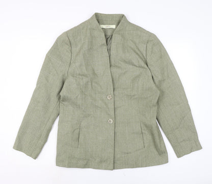 Classics Womens Green Jacket Size 16 Button