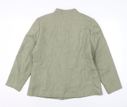 Classics Womens Green Jacket Size 16 Button
