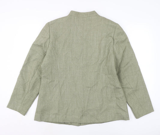 Classics Womens Green Jacket Size 16 Button