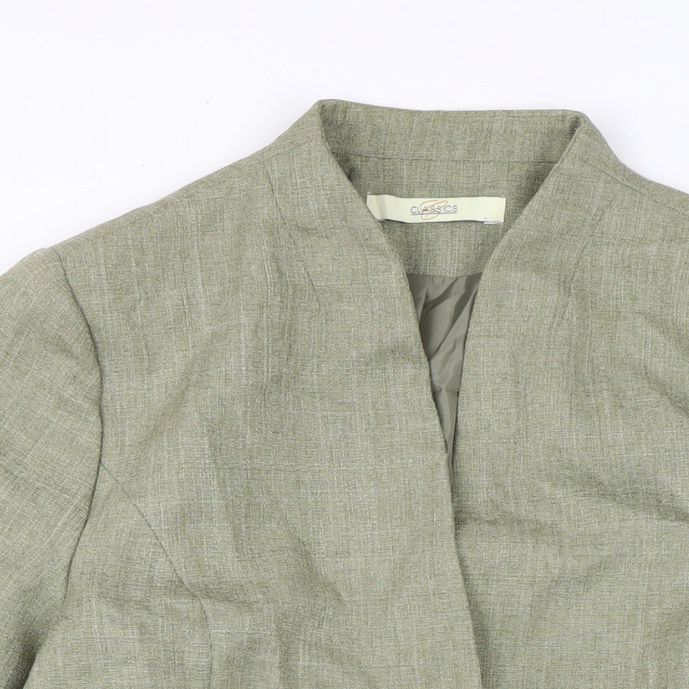 Classics Womens Green Jacket Size 16 Button