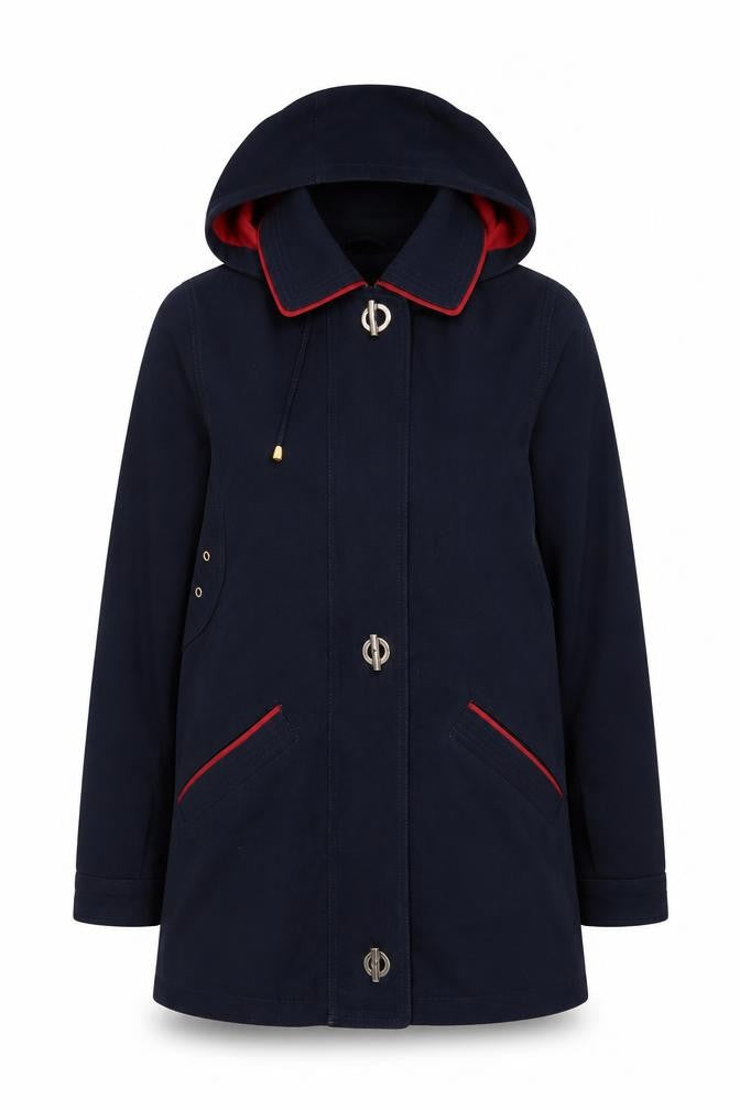 Womens UK Size 12 David Barry Blue Anorak Coat