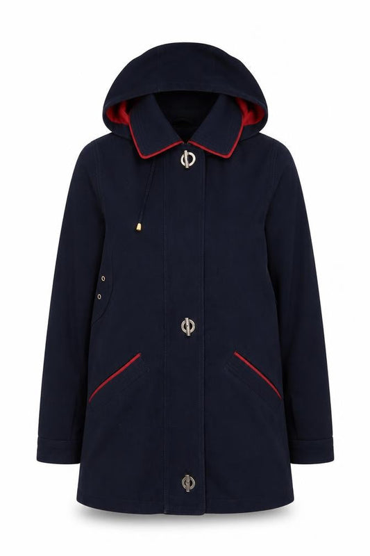 Womens UK Size 12 David Barry Blue Anorak Coat