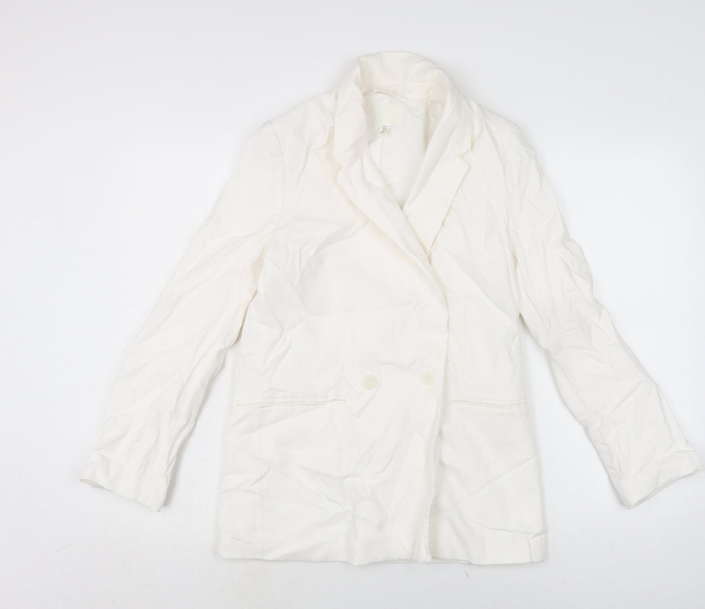 H&M Womens White Jacket Size XS Button