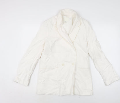 H&M Womens White Jacket Size XS Button