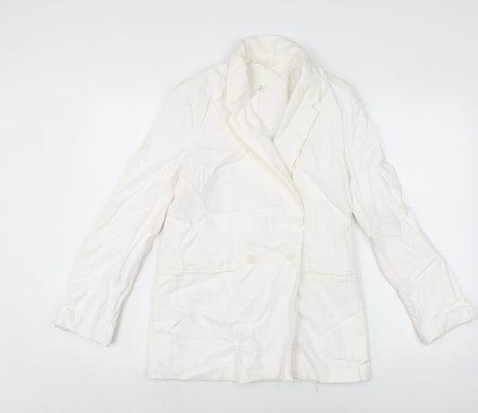 H&M Womens White Jacket Size XS Button