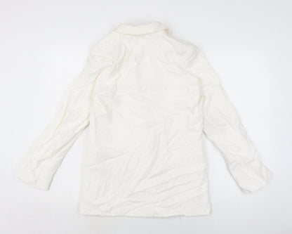 H&M Womens White Jacket Size XS Button
