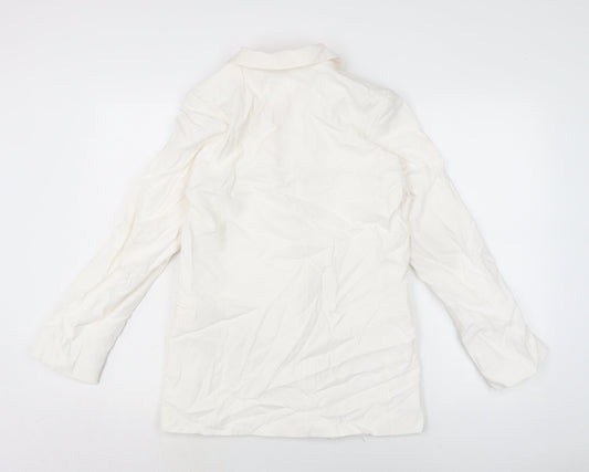 H&M Womens White Jacket Size XS Button