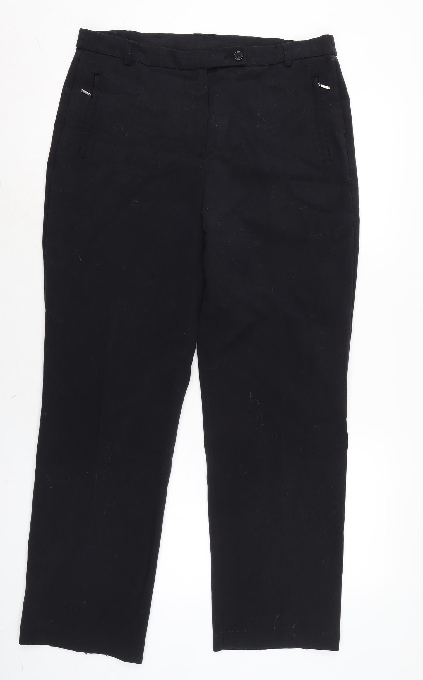 Womens UK Size 14 Marks and Spencer Regular Fit  Black Trousers
