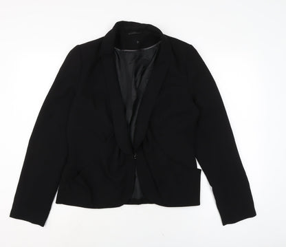 F&F Womens Black Jacket Size 12 Hook & Eye
