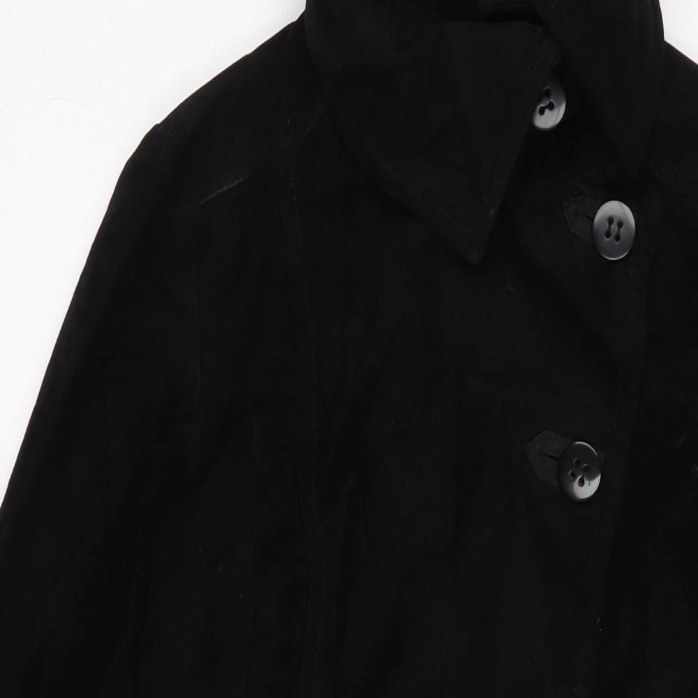 Womens UK Size 8 Warehouse Black Military Jacket