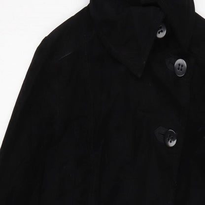 Womens UK Size 8 Warehouse Black Military Jacket