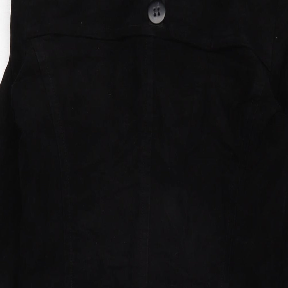 Womens UK Size 8 Warehouse Black Military Jacket