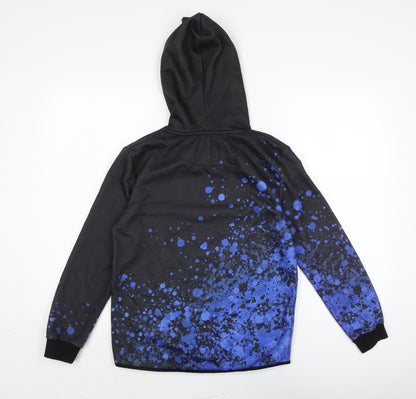 DFVD Boys Blue Cotton Pullover Hoodie Size 13-14 Years