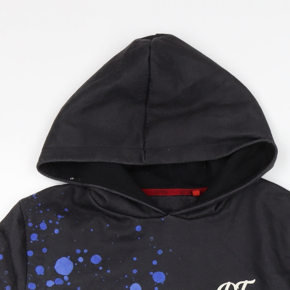 DFVD Boys Blue Cotton Pullover Hoodie Size 13-14 Years