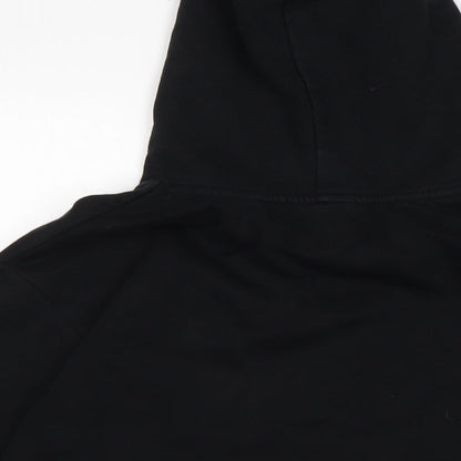 Zara Mens Black Cotton Pullover Hoodie Size S