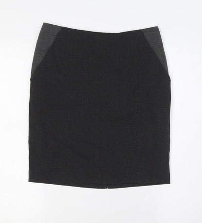NEXT Womens Grey Polyester Straight & Pencil Skirt Size 6 Zip