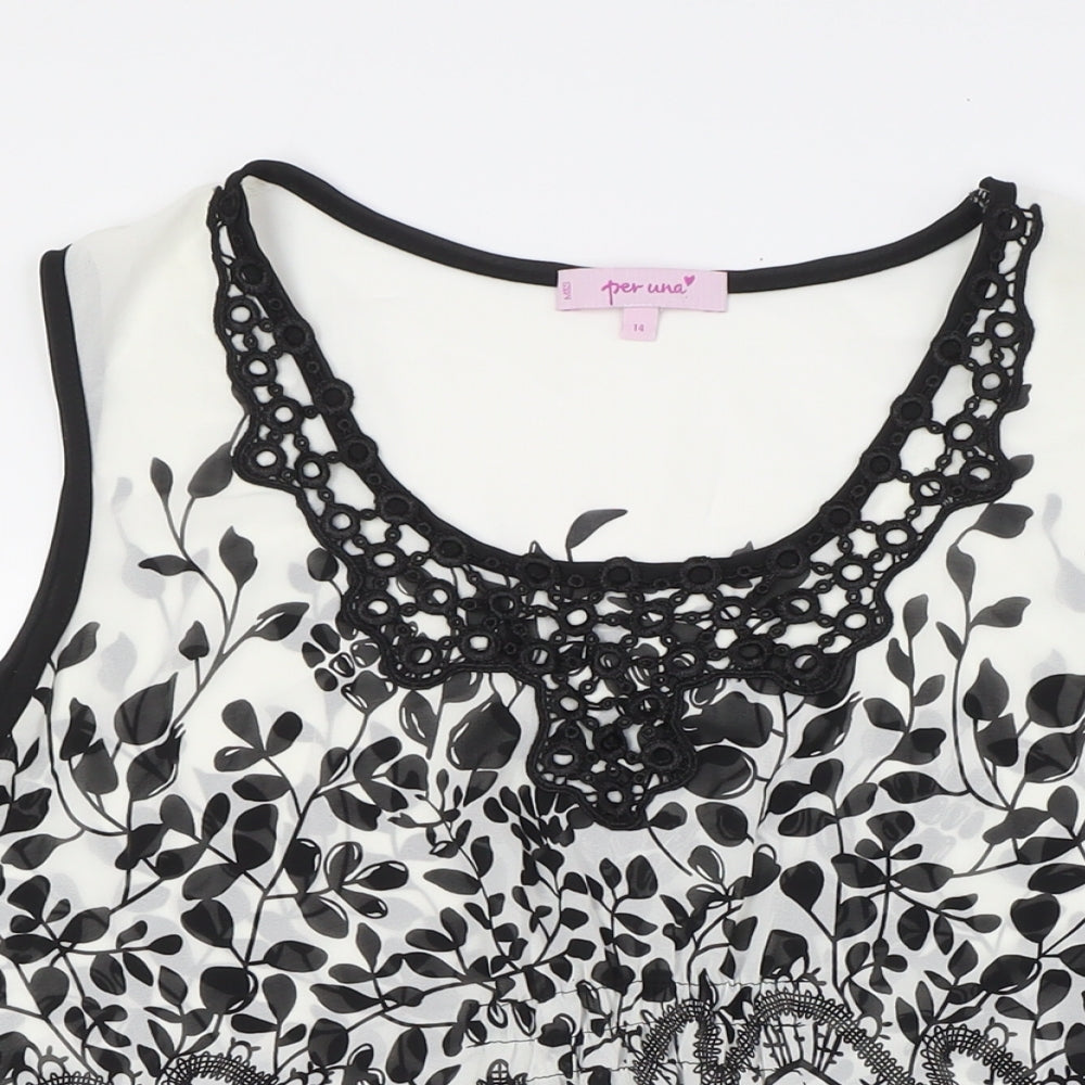 Womens UK Size 14 Per Una White Basic Blouse