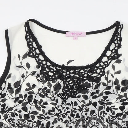 Womens UK Size 14 Per Una White Basic Blouse