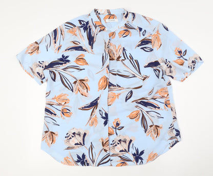 Womens UK Size 14 Marks and Spencer Blue Basic Blouse
