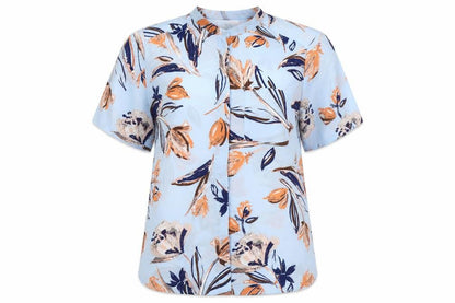 Womens UK Size 14 Marks and Spencer Blue Basic Blouse