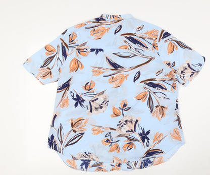 Womens UK Size 14 Marks and Spencer Blue Basic Blouse