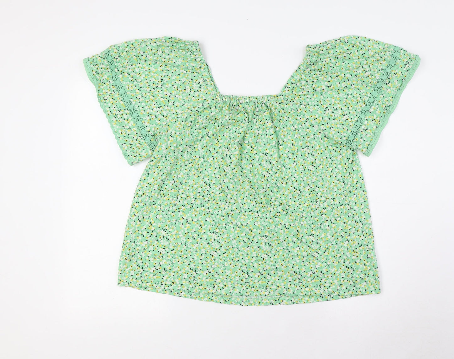 Womens UK Size 12 Marks and Spencer Green Basic Button-Up