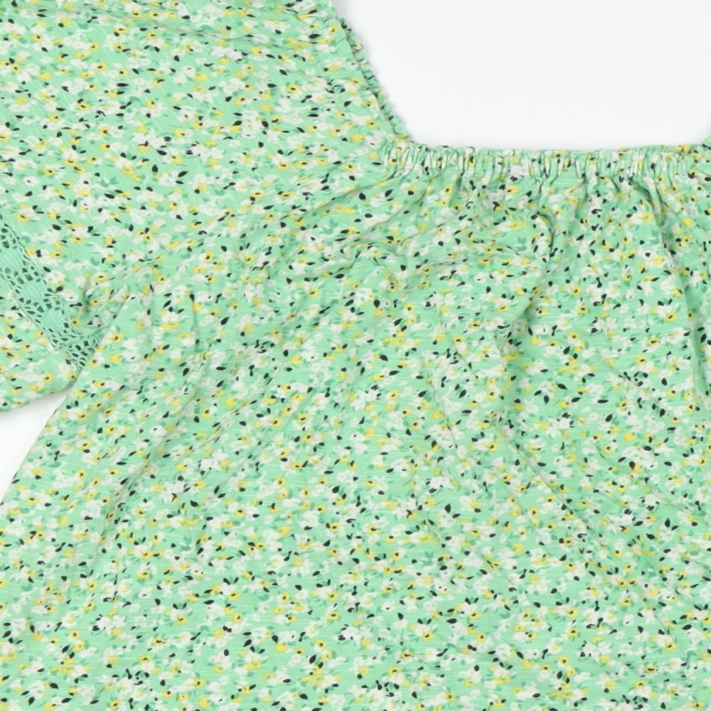 Womens UK Size 12 Marks and Spencer Green Basic Button-Up