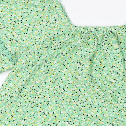 Womens UK Size 12 Marks and Spencer Green Basic Button-Up