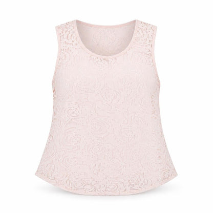 New Look Womens Pink Cotton Basic Button-Up Size 12 Round Neck - Sheer