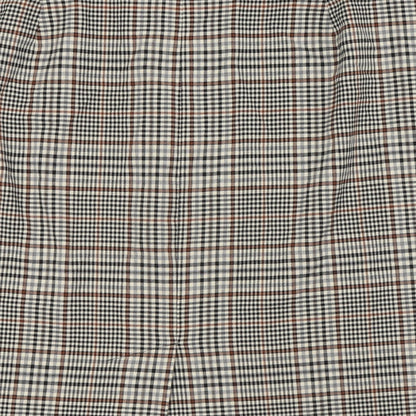 Marks and Spencer Womens Multicoloured Check Polyester Straight & Pencil Skirt Size 20 Zip