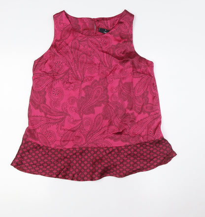 Womens UK Size 12 NEXT Pink Basic Button-Up
