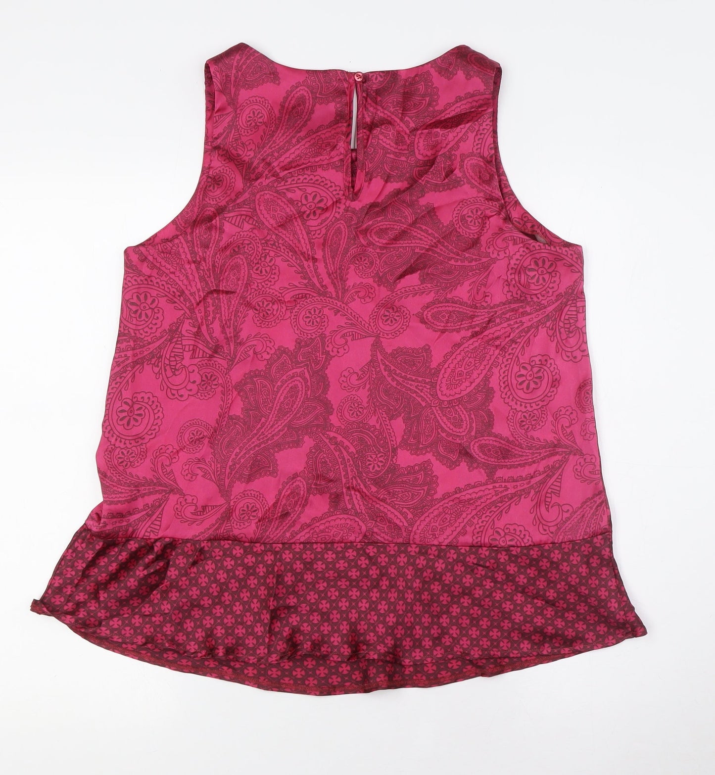 Womens UK Size 12 NEXT Pink Basic Button-Up