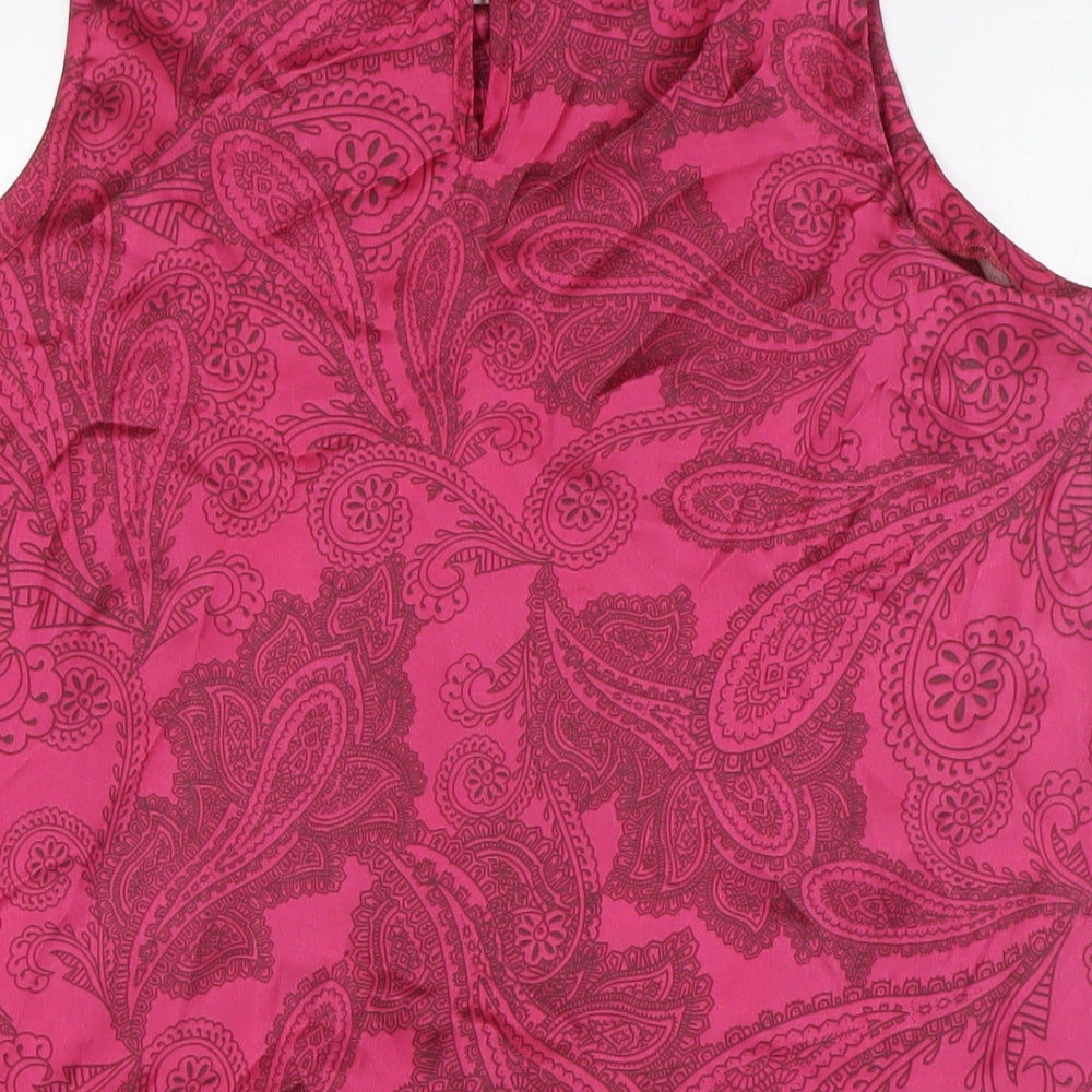 Womens UK Size 12 NEXT Pink Basic Button-Up