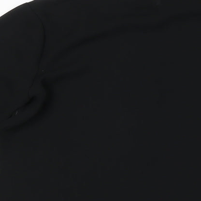 Mixnmatch Womens Black Polyester Basic Blouse Size 12 Mock Neck - Sheer