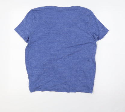 Womens UK Size 10 Spirit Blue Basic Blouse