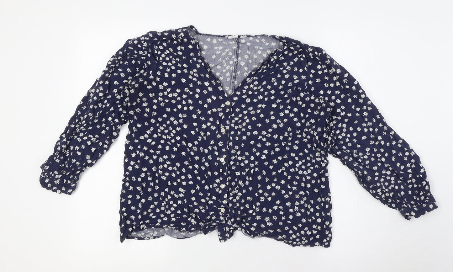 Womens UK Size L Gap Blue Basic Blouse