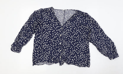 Womens UK Size L Gap Blue Basic Blouse