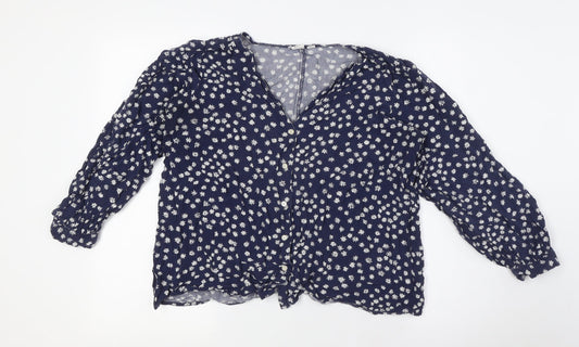 Womens UK Size L Gap Blue Basic Blouse