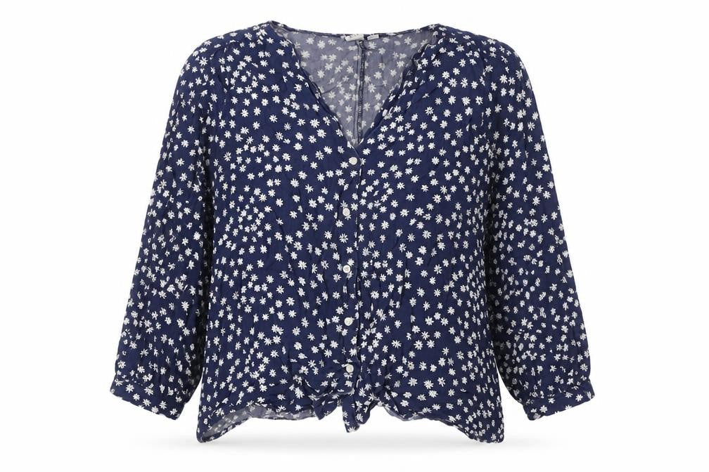 Womens UK Size L Gap Blue Basic Blouse