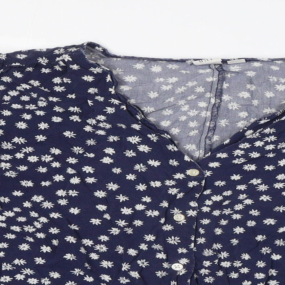 Womens UK Size L Gap Blue Basic Blouse