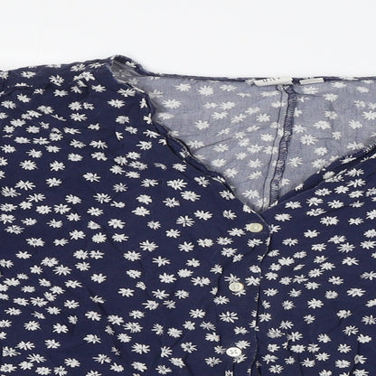 Womens UK Size L Gap Blue Basic Blouse