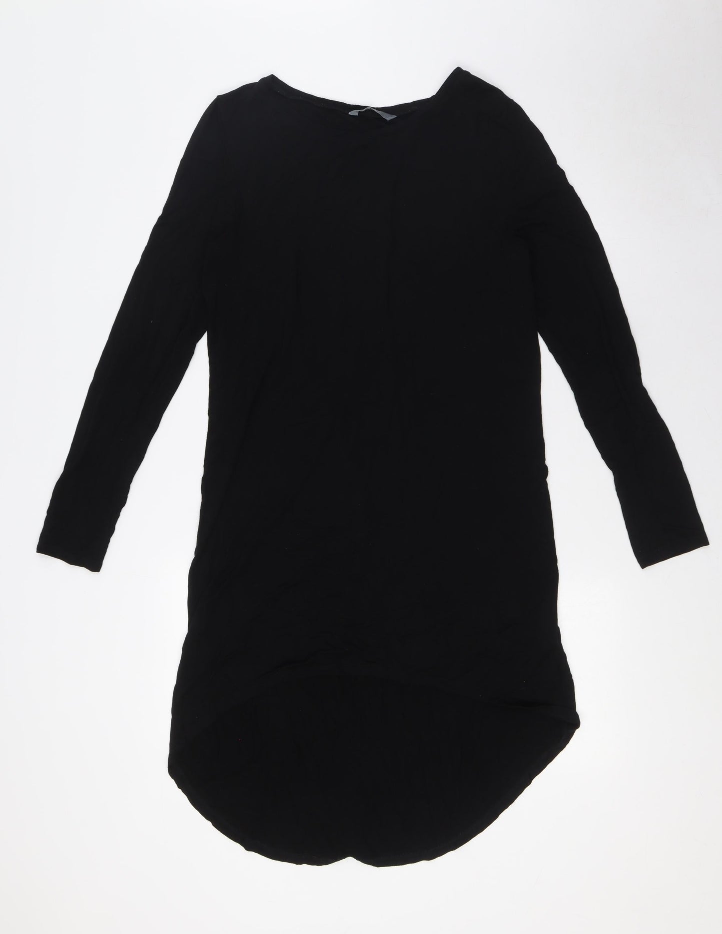 Womens UK Size 10 BHS Black Tunic Button-Up